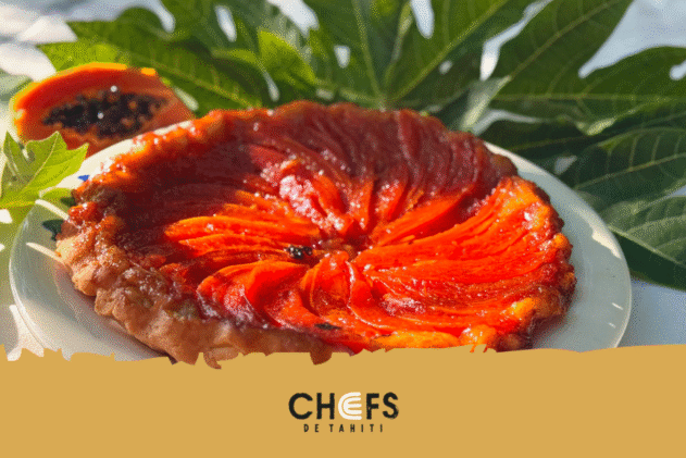 Tarte tatin à la papaye