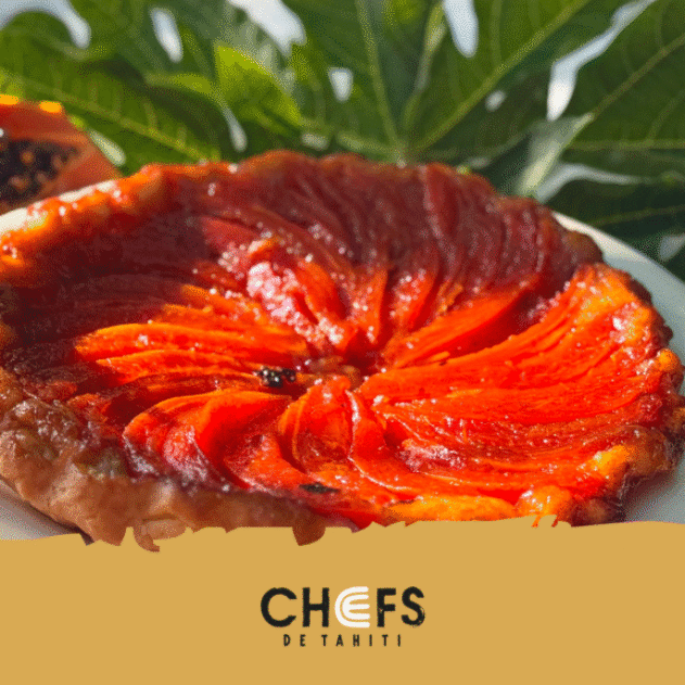 Tarte tatin à la papaye