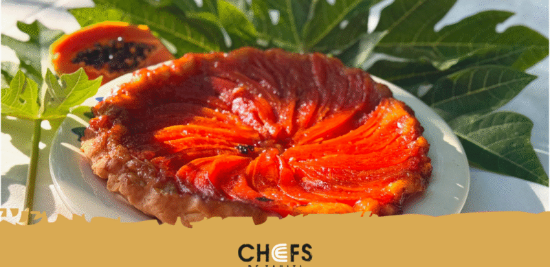 Tarte tatin à la papaye